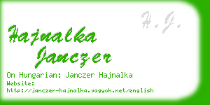 hajnalka janczer business card